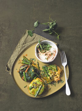 Tris di foglie farcite