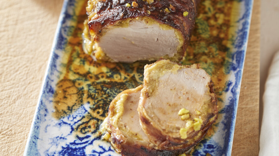 Filetto di maiale in crosta di pistacchi