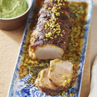 Filetto di maiale in crosta di pistacchi