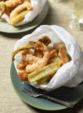 Mazzancolle fritte in pastella al prosecco