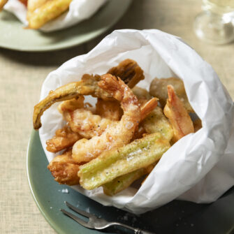Mazzancolle fritte in pastella al prosecco