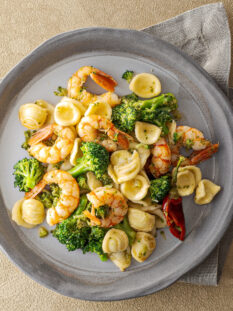 Orecchiette Con Broccoli E Code Di Gambero
