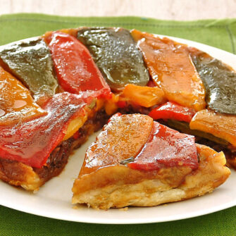 Tatin di peperoni e cipolle di Tropea