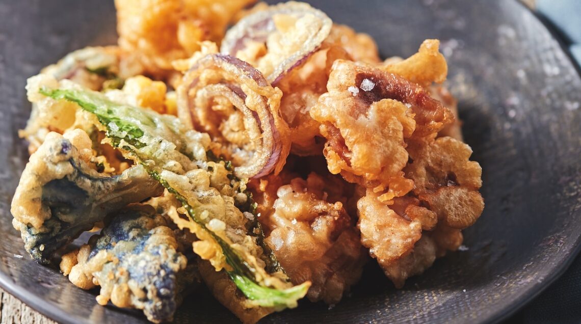fritto misto pastellato con verdure e carni