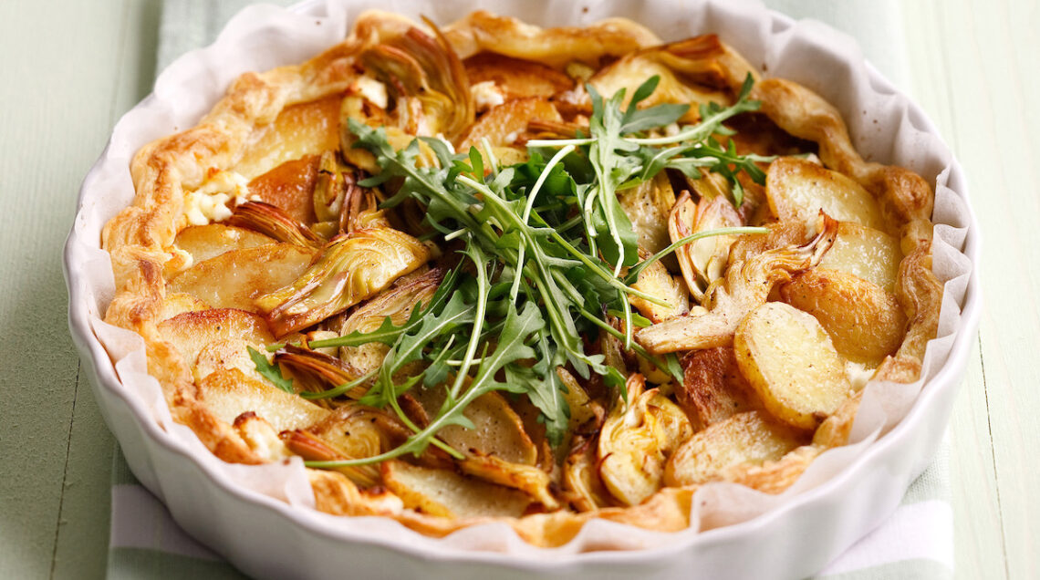 quiche di carciofi e patatine novelle