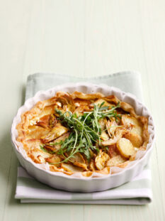 quiche di carciofi e patatine novelle