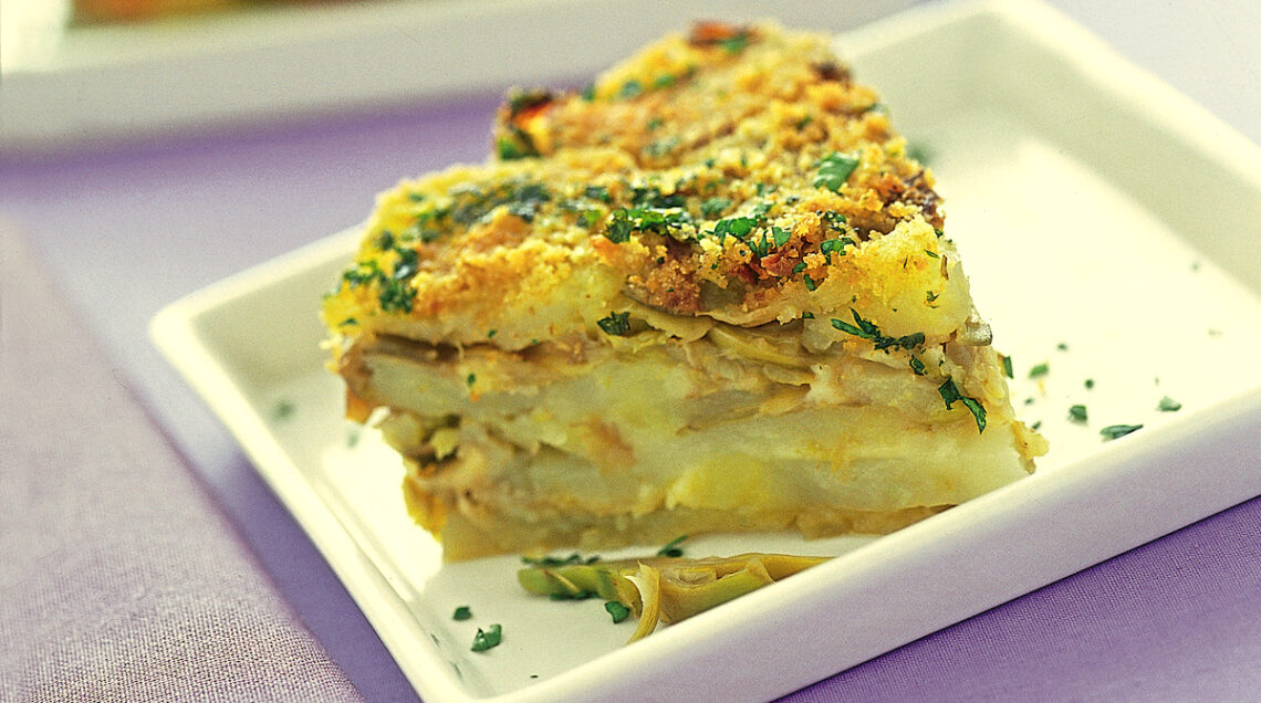 sformato patate e carciofi
