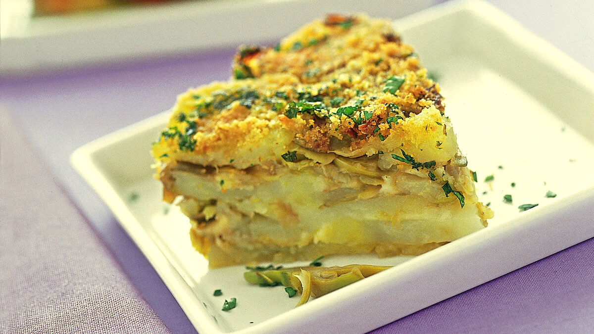 Sformato di patate e carciofi