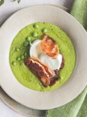 zuppa fredda di piselli e bufale