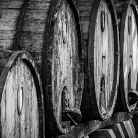 Botti di vino di legno