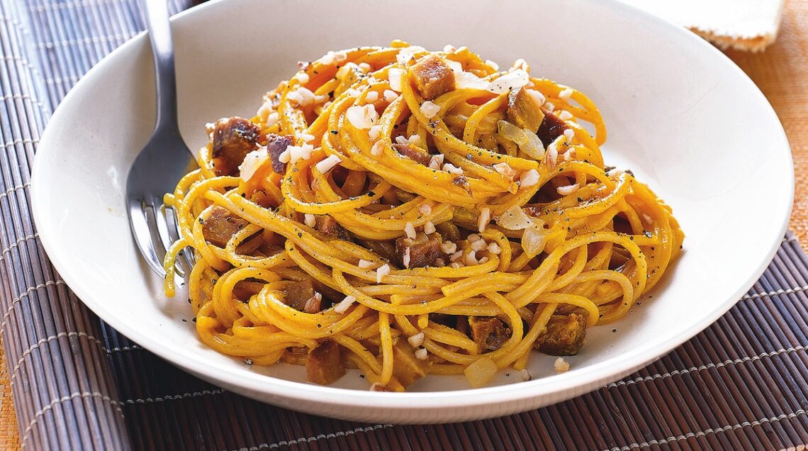 Spaghetti alla carbonara vegan
