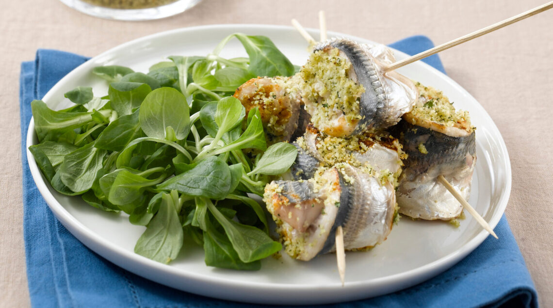 Spiedini alle mandorle e menta