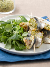 Spiedini alle mandorle e menta