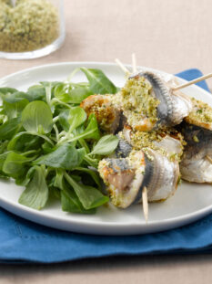 Spiedini alle mandorle e menta