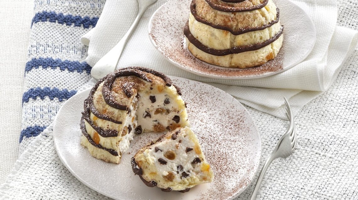 zuccottini colomba farciti con ricotta, uvetta e cioccolato