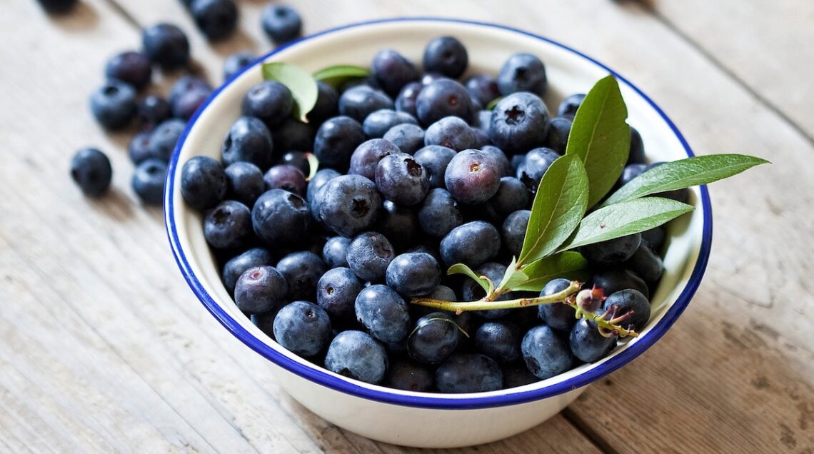 mirtilli in una ciotola