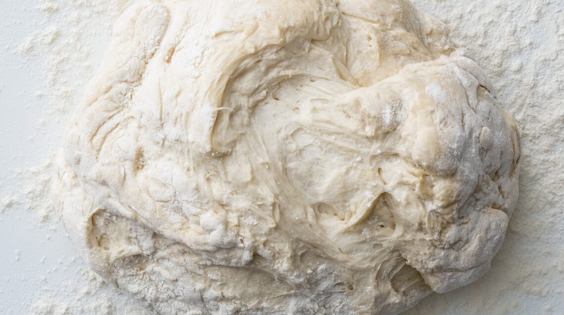 impasto sul piano di lavoro infarinato