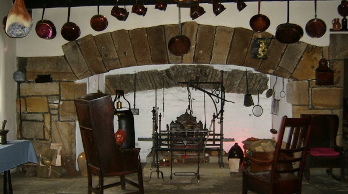 Cucina medievale a Bolling Hall in Bradford