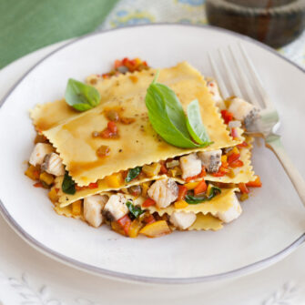 Lasagnette al ragù di dentice, sarago e peperoni dolci