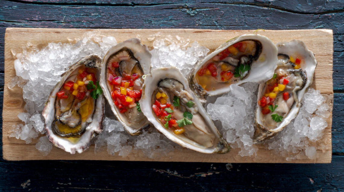 Ostriche Con Vinaigrette Brasiliana ai peperoni