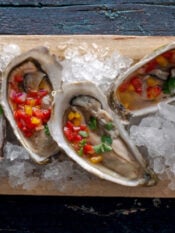 Ostriche Con Vinaigrette Brasiliana ai peperoni