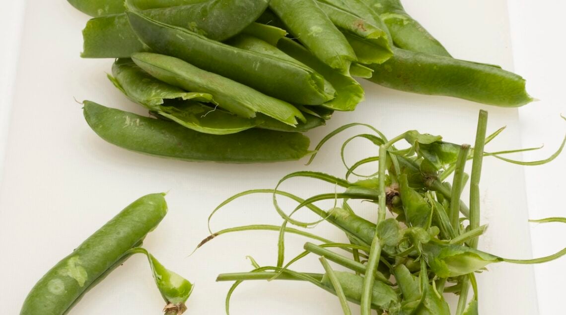 baccelli e filamenti di piselli