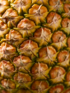 Inquadratura ravvicinata di un ananas (buccia)