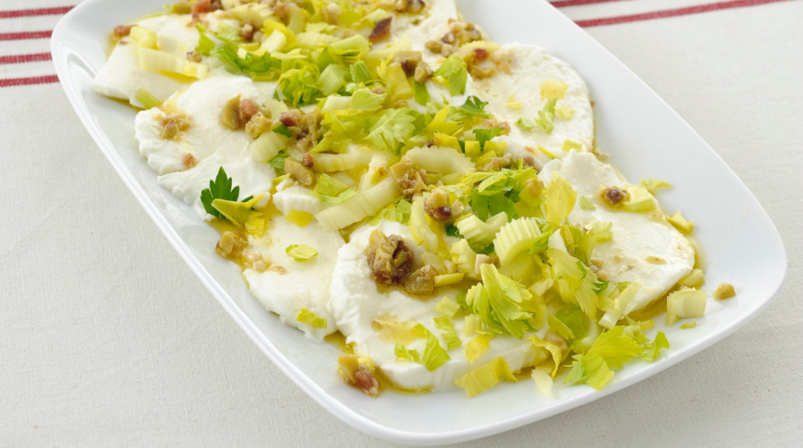 carpaccio di mozzarella con verdure