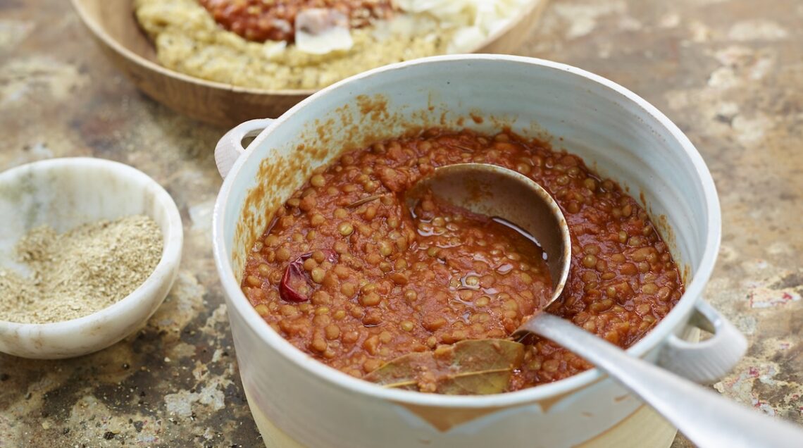 Ragù di lenticchie e porcini