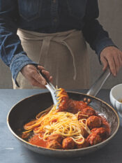 spaghetti con polpette