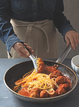 spaghetti con polpette