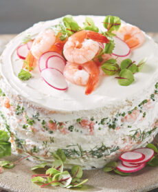 torta salata di pane e gamberetti