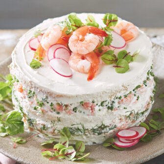torta salata di pane e gamberetti