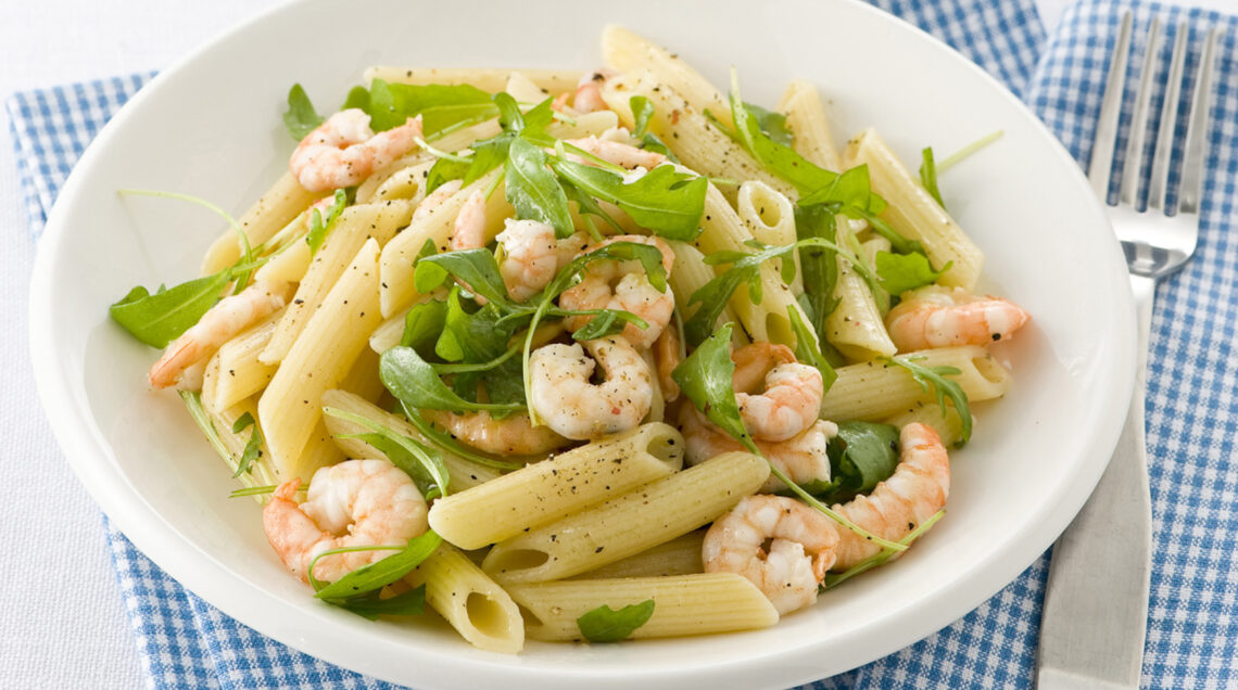 penne gamberetti e rucola