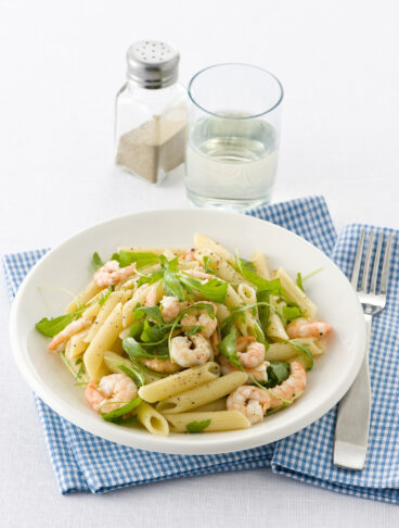 penne gamberetti e rucola