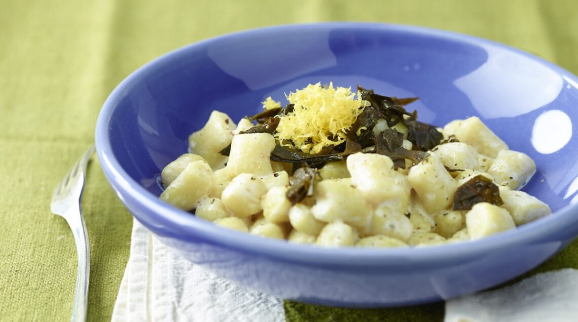 Gnocchetti di miglio con alghe e zafferano