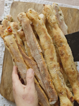 Filoncini con olive e pomodori secchi