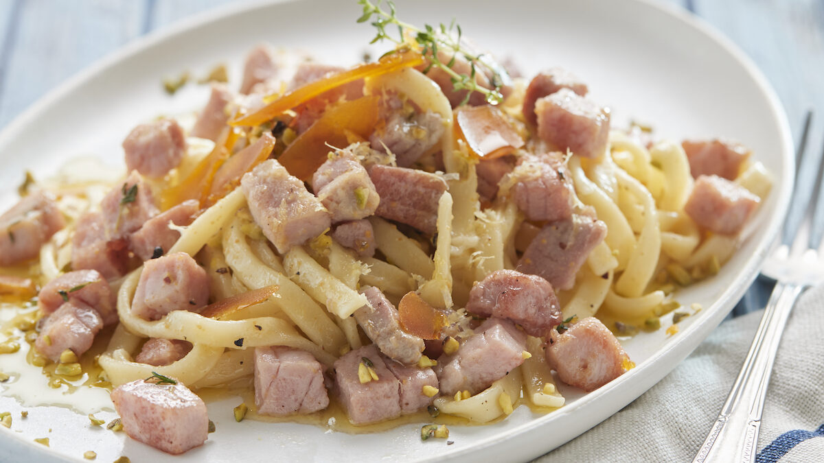 Scialatielli tonno, bottarga e limone di Amalfi