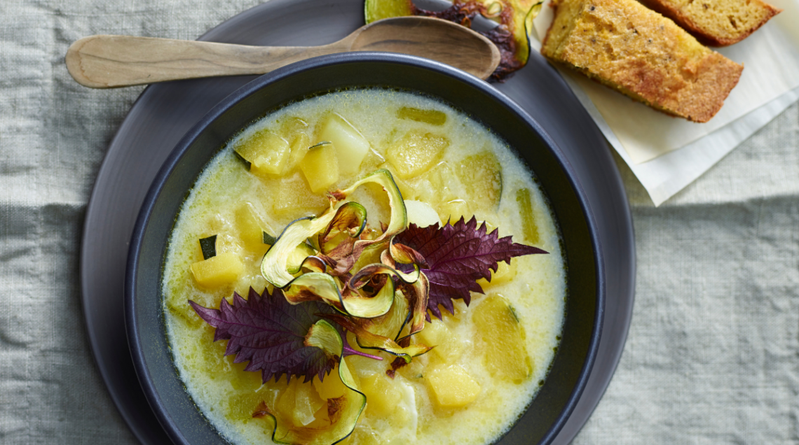 minestra di zucchine e kefir