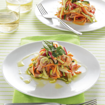 Carpaccio di vitello marinato con verdurine