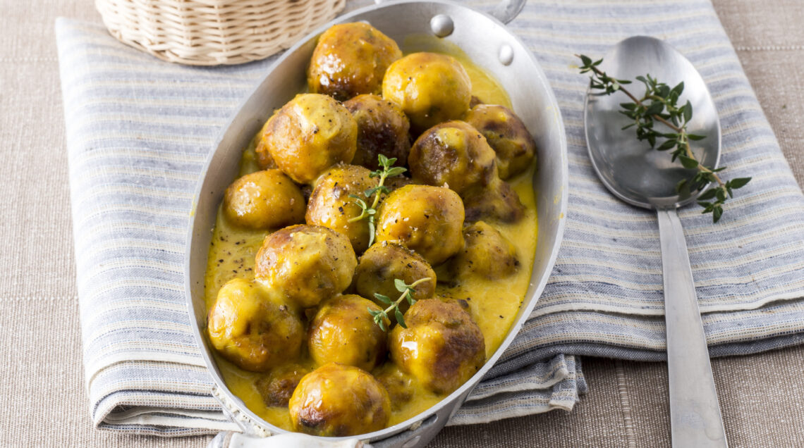 Polpette di tacchino allo zafferano e porri