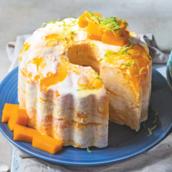 Semifreddo variegato al mango