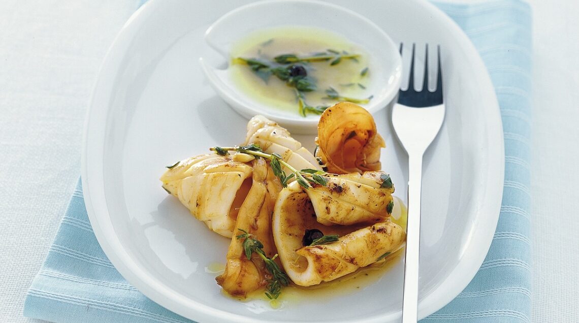 calamari aromatici alla griglia