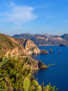 Vista da lontano delle Eolie