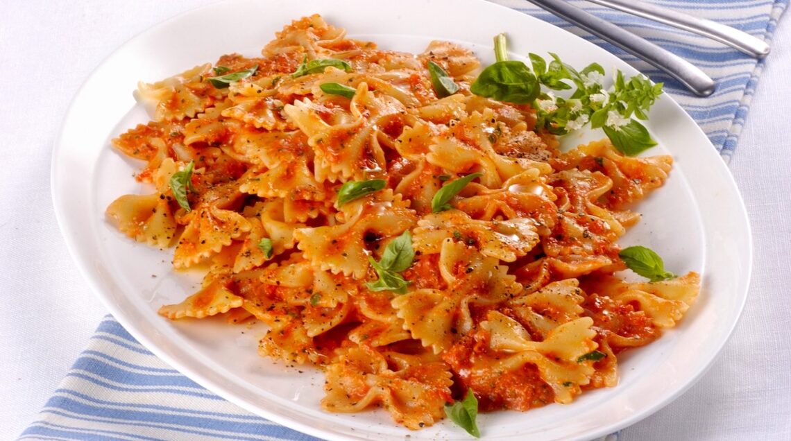 farfalle al sugo frullato