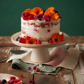 Torta gluten free a strati al limone e frutti di bosco