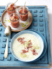 Zuppa fredda di melone bianco e yogurt senza cottura
