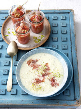 Zuppa fredda di melone bianco e yogurt senza cottura
