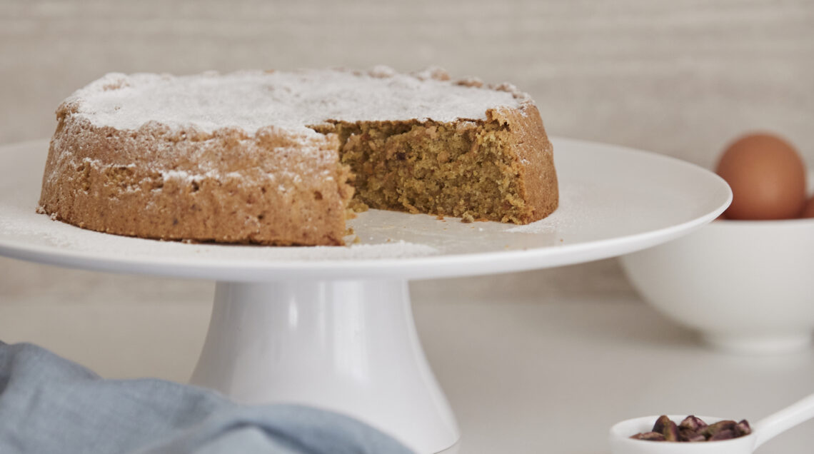 caprese al pistacchio e cioccolato bianco