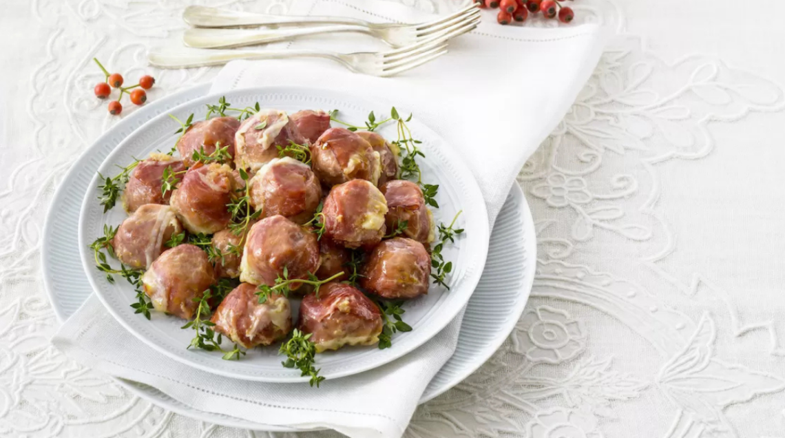 Polpettine di vitello e ricotta allo speck